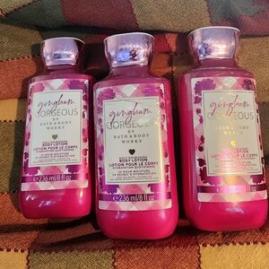 Bath & Body Works Gingham Gorgeous Pink Body Lotion Lot Of 3 Full Size